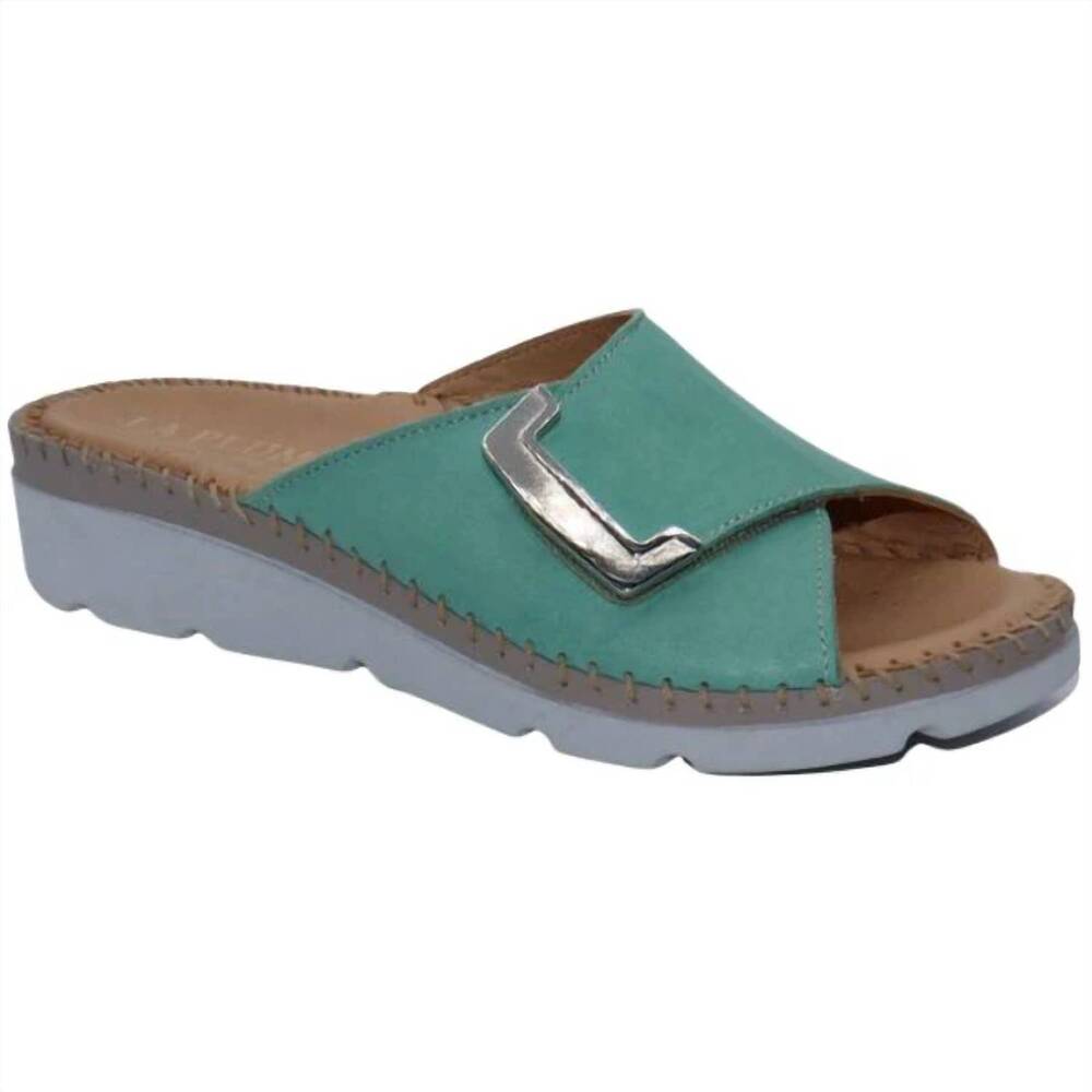 NEW LAPLUME women's agua comfort slippers in teal